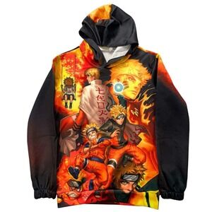 Naruto Uzumaki Anime Hoodie Pullover Graphic Sweatshirt Manga Cosplay Fan NEW